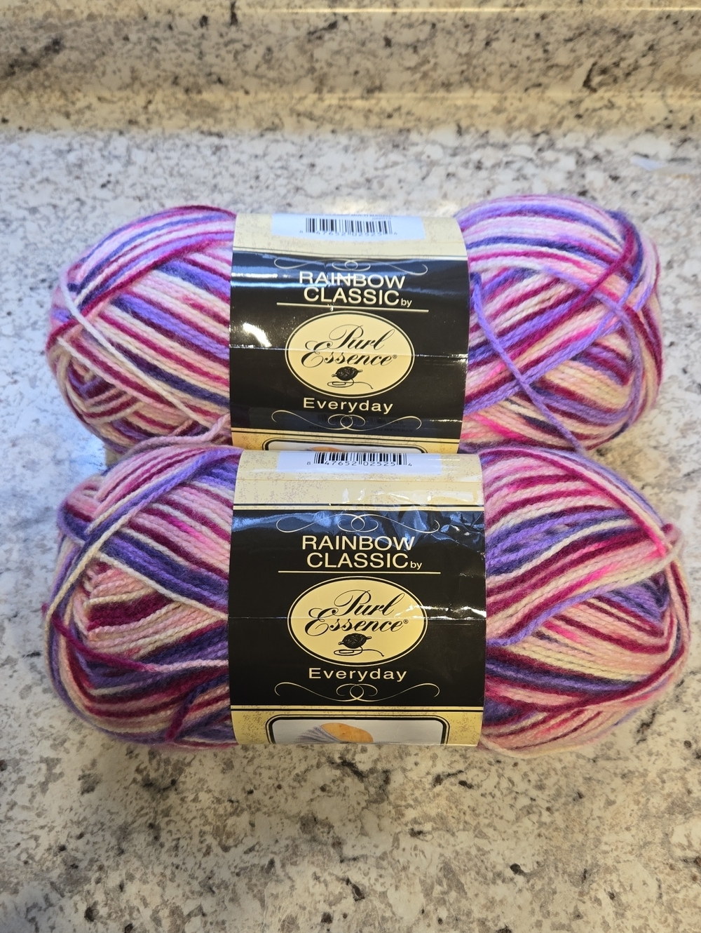 New 2 Skeins Purl Essence Everyday Yarn  Rainbow Classic Multi Magenta